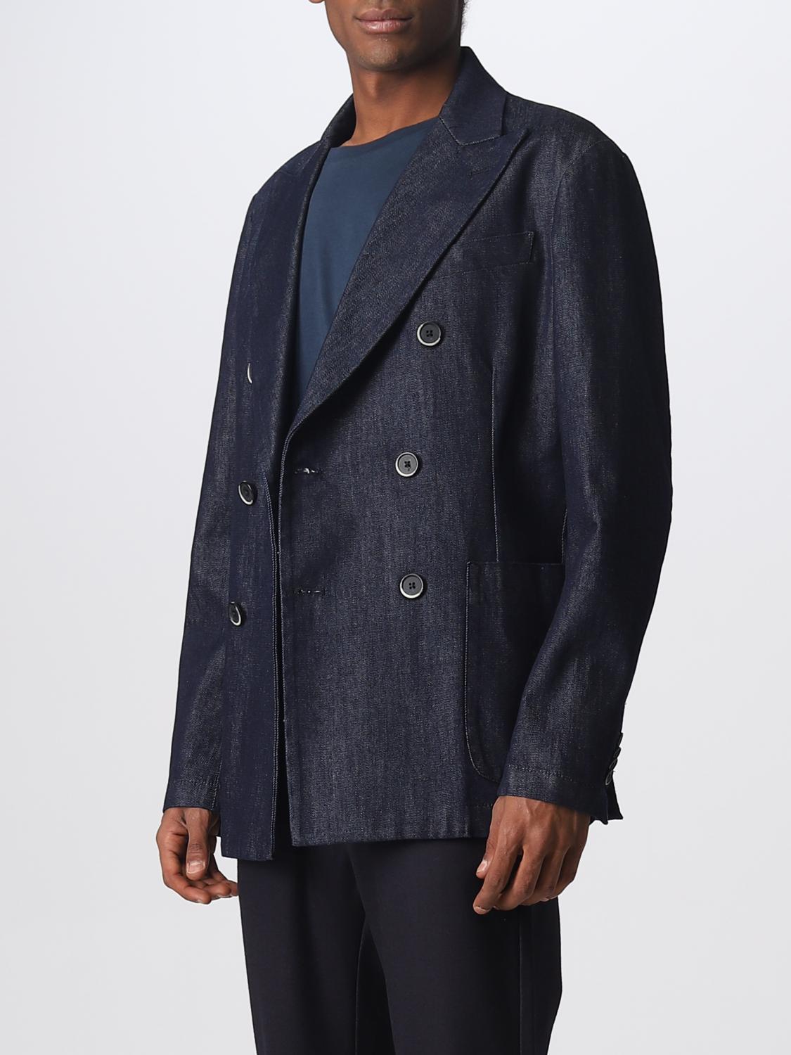 BARENA JACKET: Jacket men Barena, Navy - Img 3