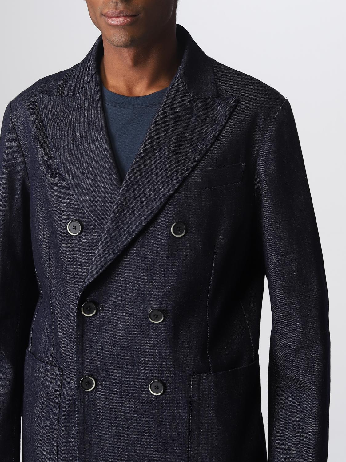 BARENA JACKET: Jacket men Barena, Navy - Img 4