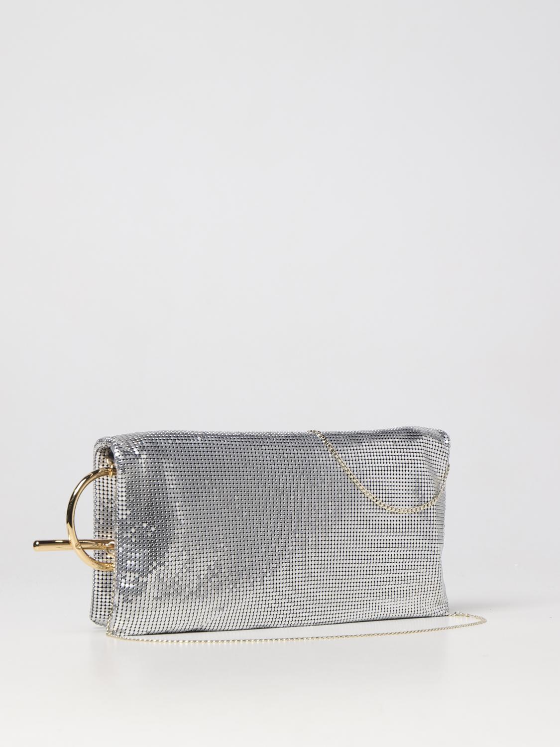 RABANNE BORSA A TRACOLLA: Borsa Paco Rabanne in maglia metallica, Silver - Img 3