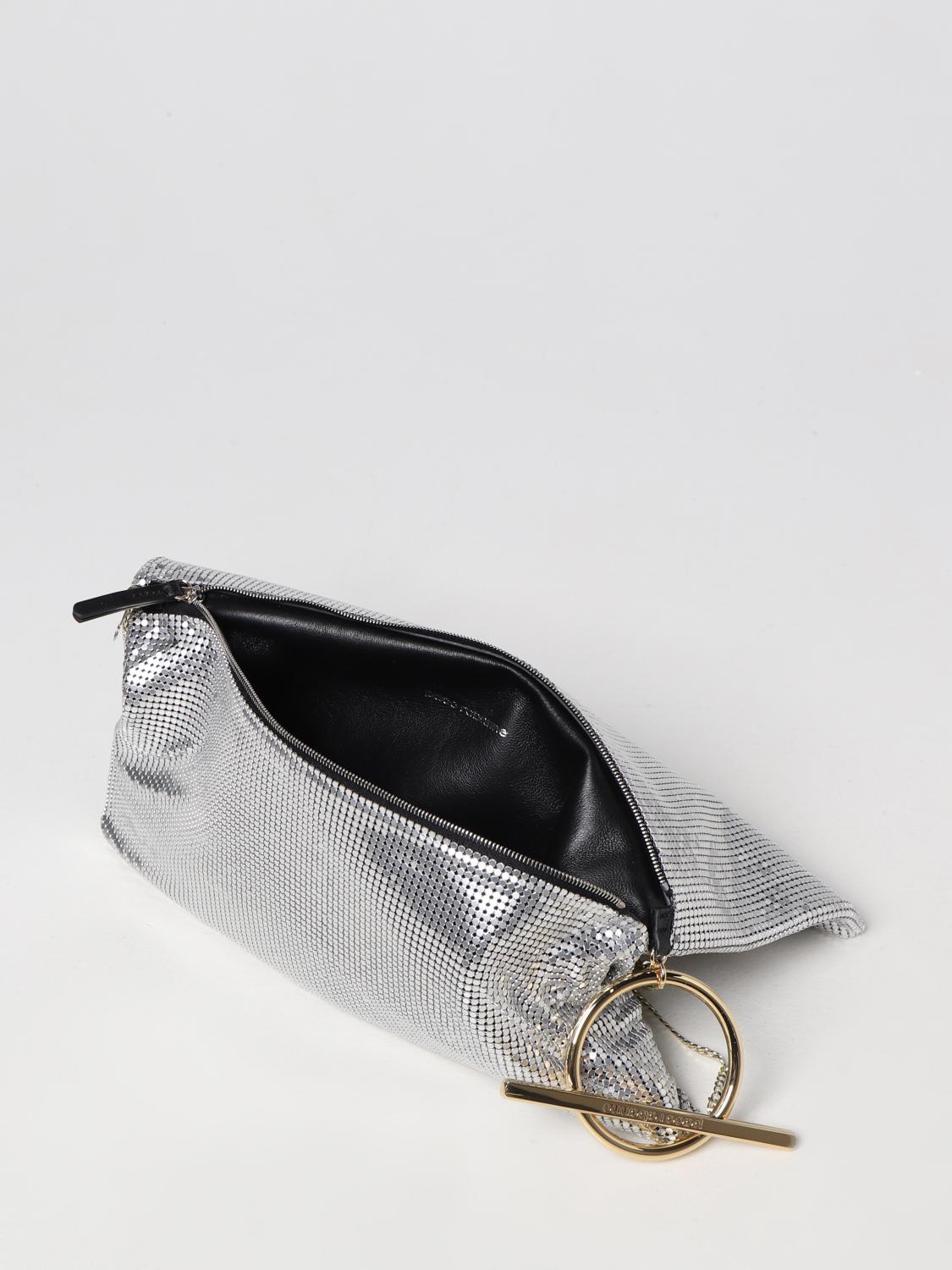 RABANNE BORSA A TRACOLLA: Borsa Paco Rabanne in maglia metallica, Silver - Img 5