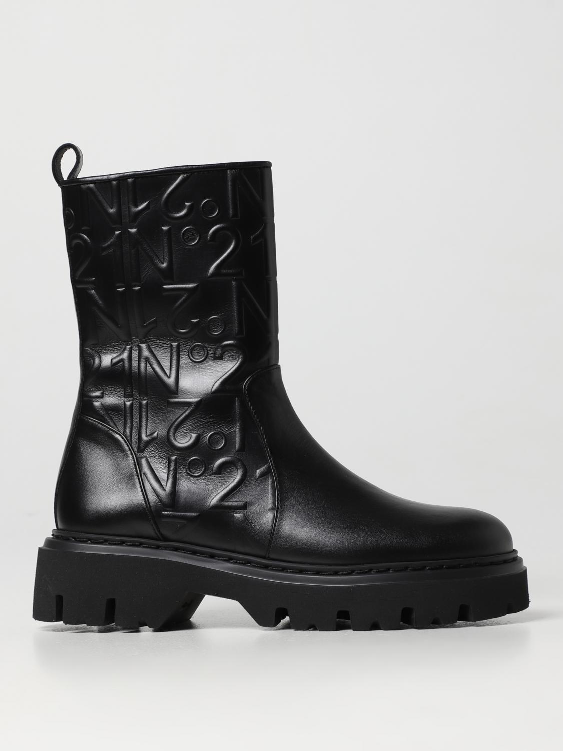 N° 21 FLAT ANKLE BOOT: Boots women N° 21, Black - Img 1