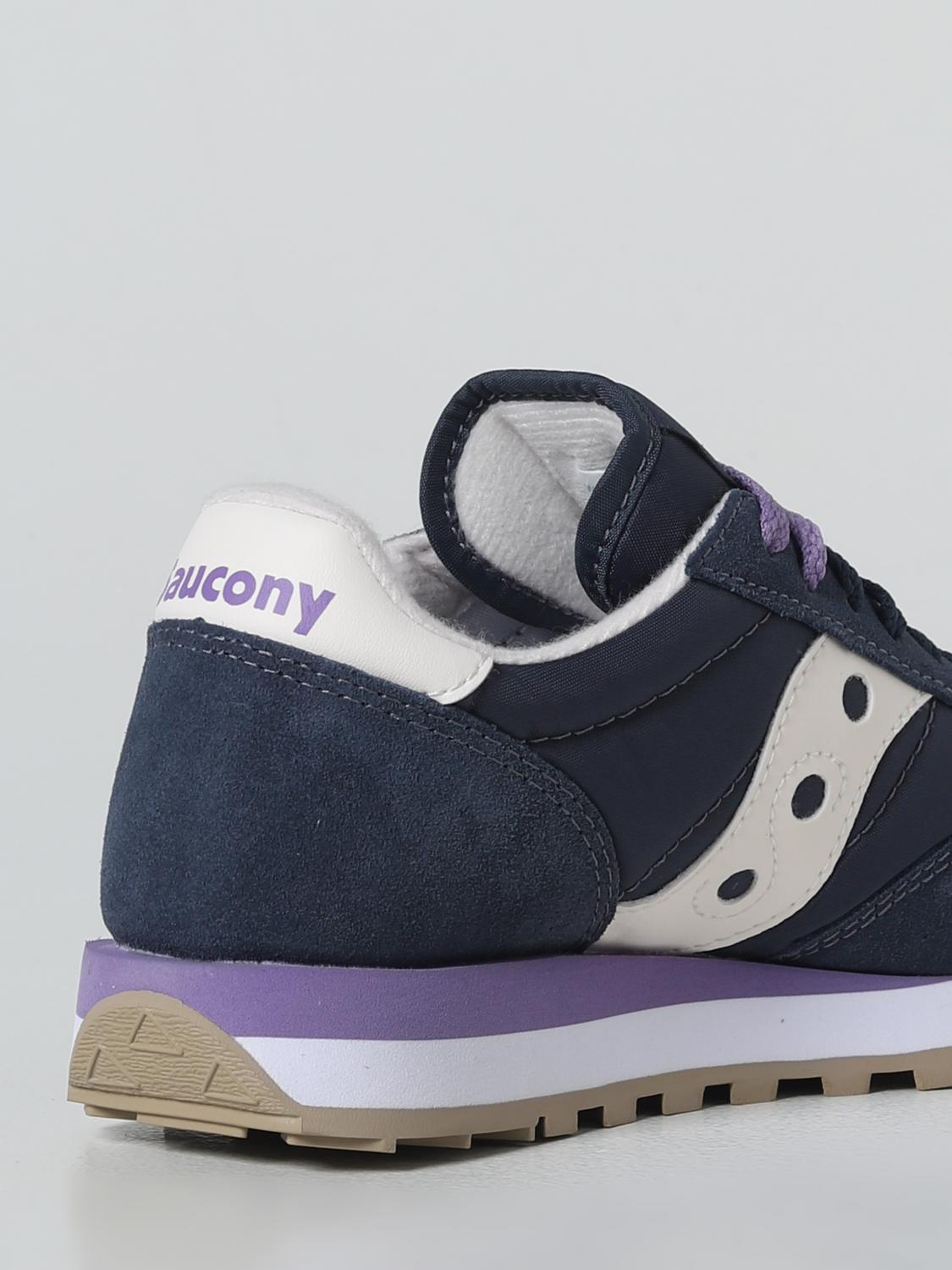 SAUCONY SNEAKERS: Sneakers Jazz Original Saucony in camoscio e nylon, Blue Navy - Img 3