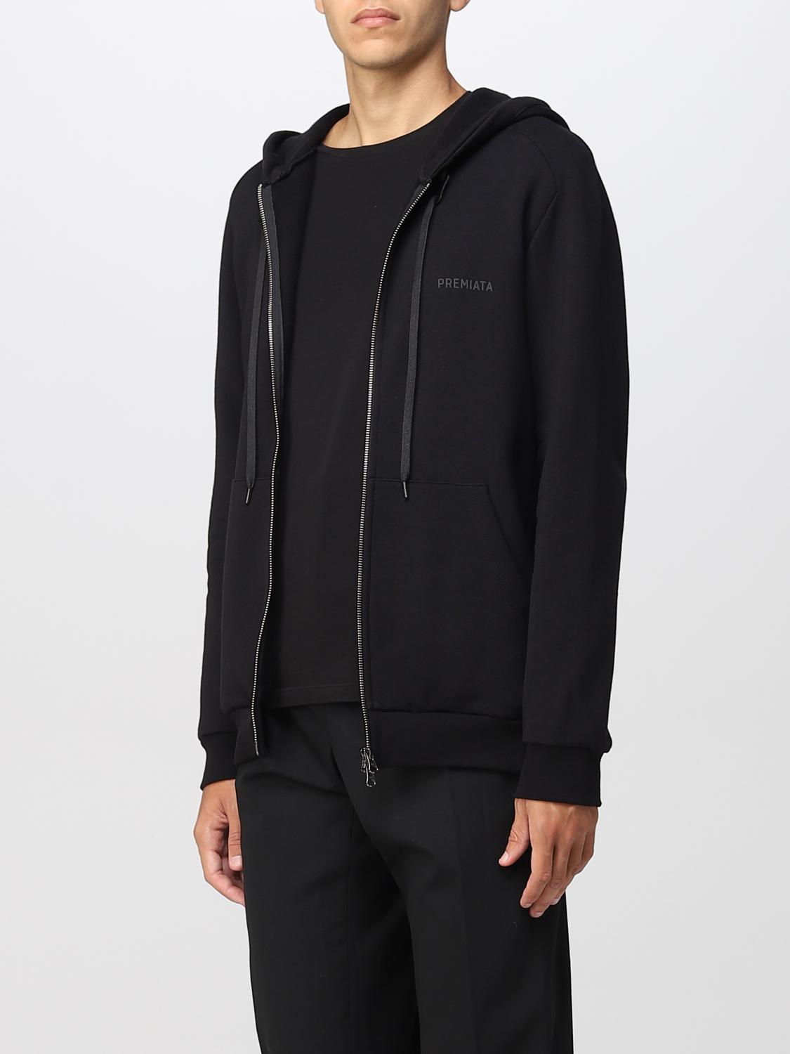 PREMIATA FELPA: Felpa con zip Premiata con mini logo, Nero - Img 3