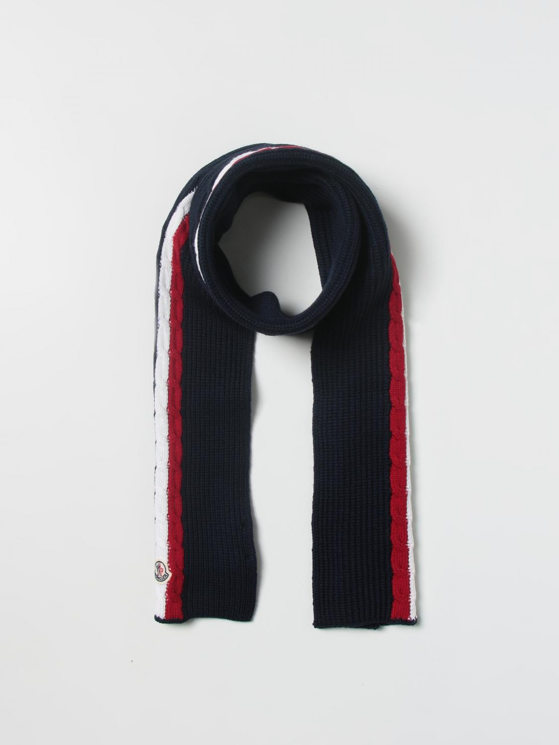 MONCLER SCARF: Moncler virgin wool scarf, Blue - Img 2