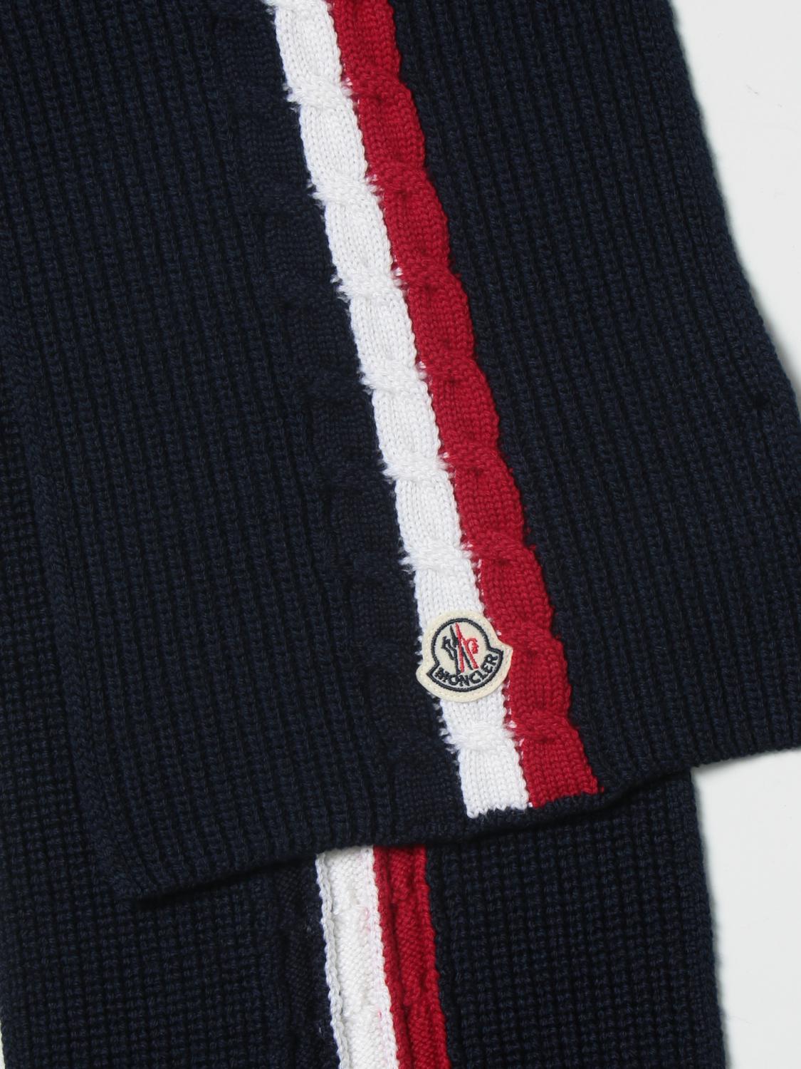 MONCLER SCARF: Moncler virgin wool scarf, Blue - Img 3