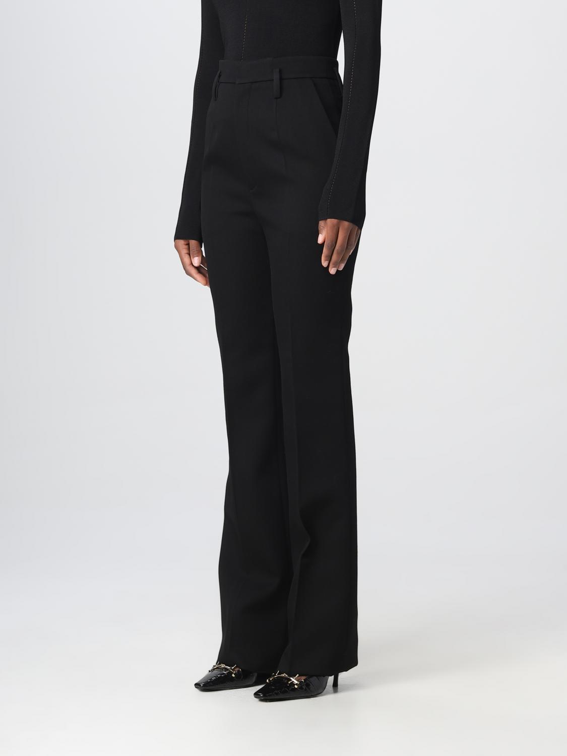 ショートパンツ SAINT LAURENT Women Straight Pants 824078Y07YC 1544 BLACK Saint Laurent YSL Black High Rise Tapered Trousers Women's