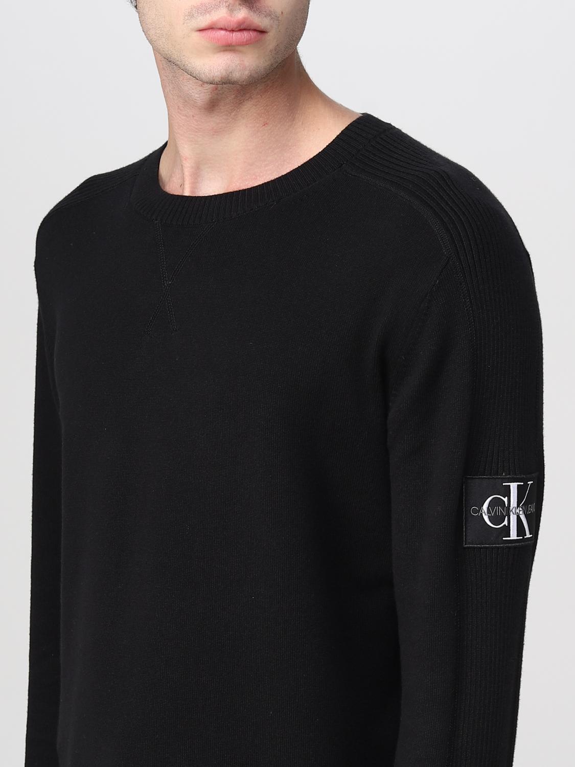 CALVIN KLEIN JEANS SWEATSHIRT: Calvin Klein Jeans basic sweatshirt, Black - Img 4