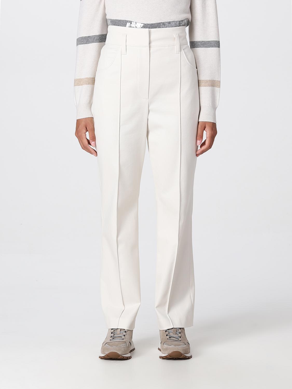 Pantalon Femme Brunello Cucinelli Neuf Avec étiquettes - Modèle M41835299_C067 - Couleur Desert - Fabriqué En Italie