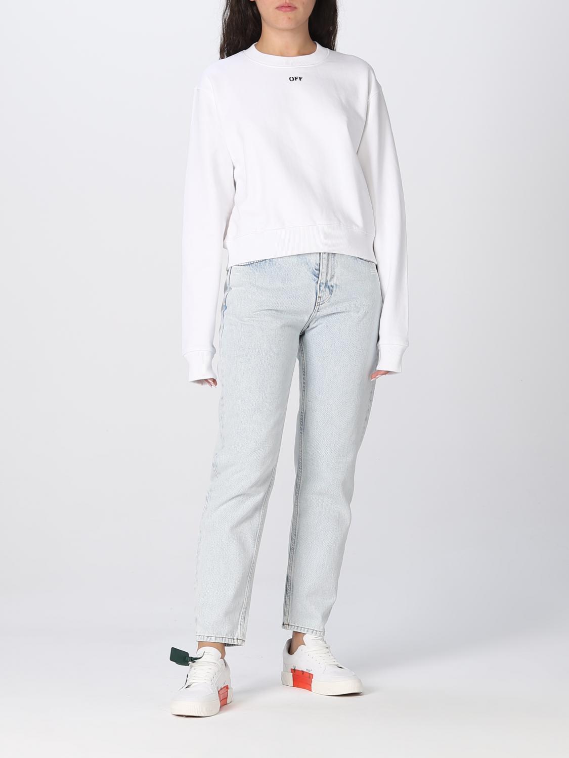 OFF-WHITE FELPA: Felpa a girocollo Off-White, Bianco - Img 2