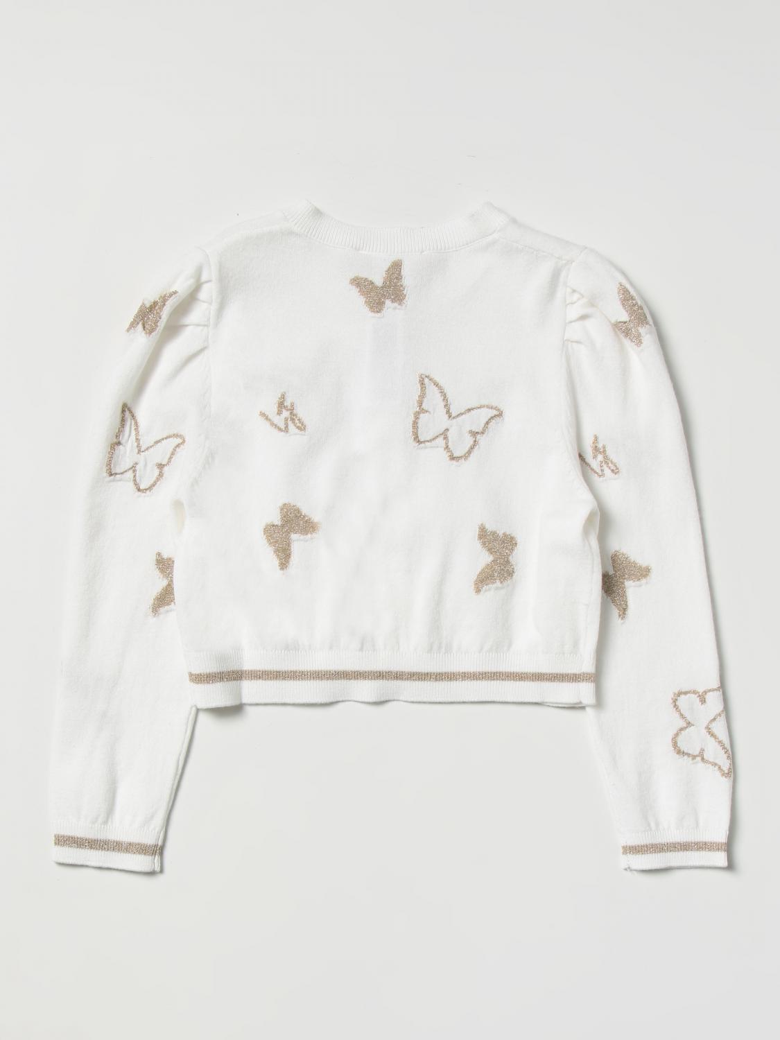 LIU JO PULLOVER: Liu Jo Mädchen Pullover, Weiß - Img 2