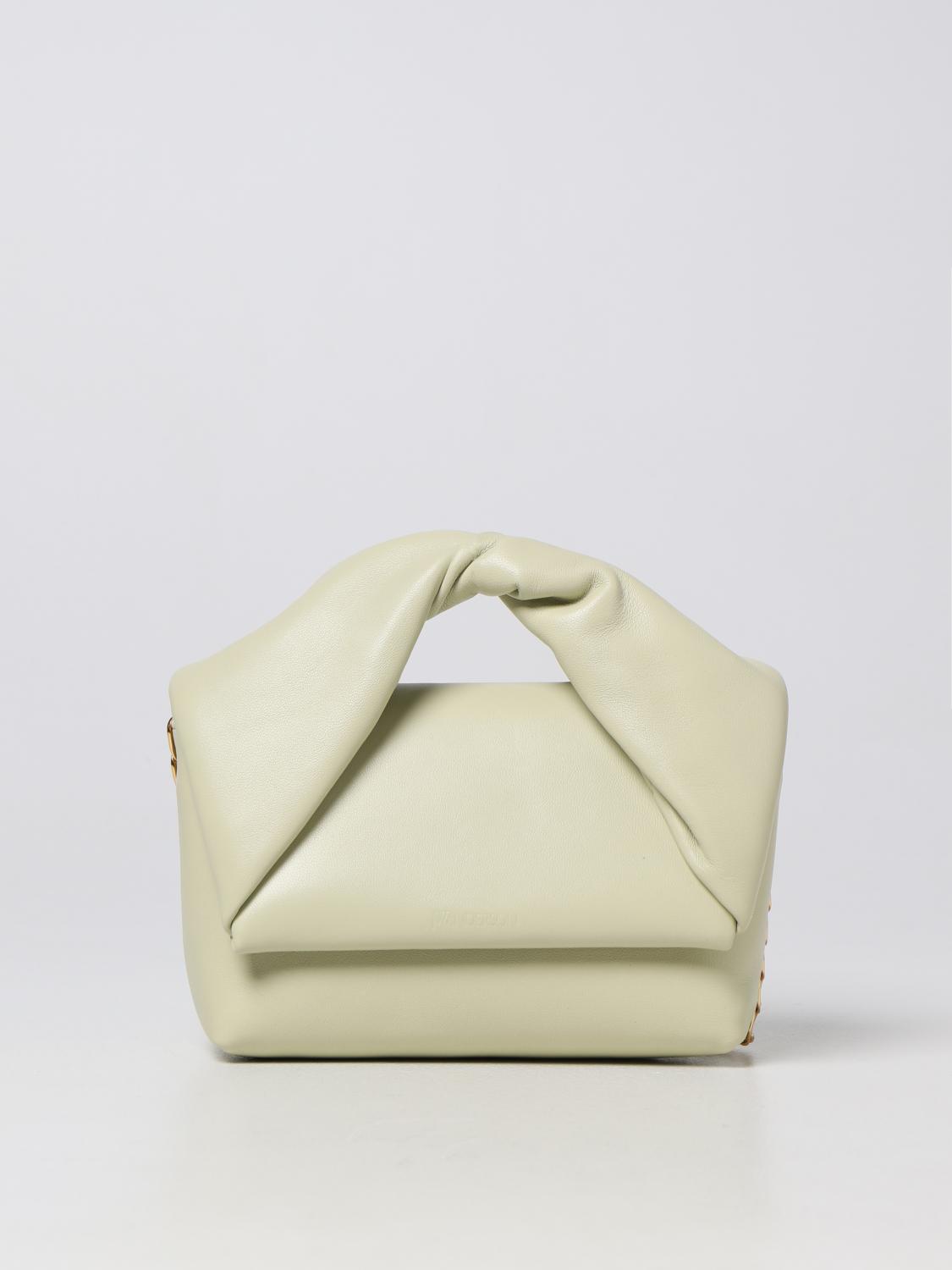 JW ANDERSON BORSA MINI: Borsa Twister JW Anderson in pelle, Crema - Img 1