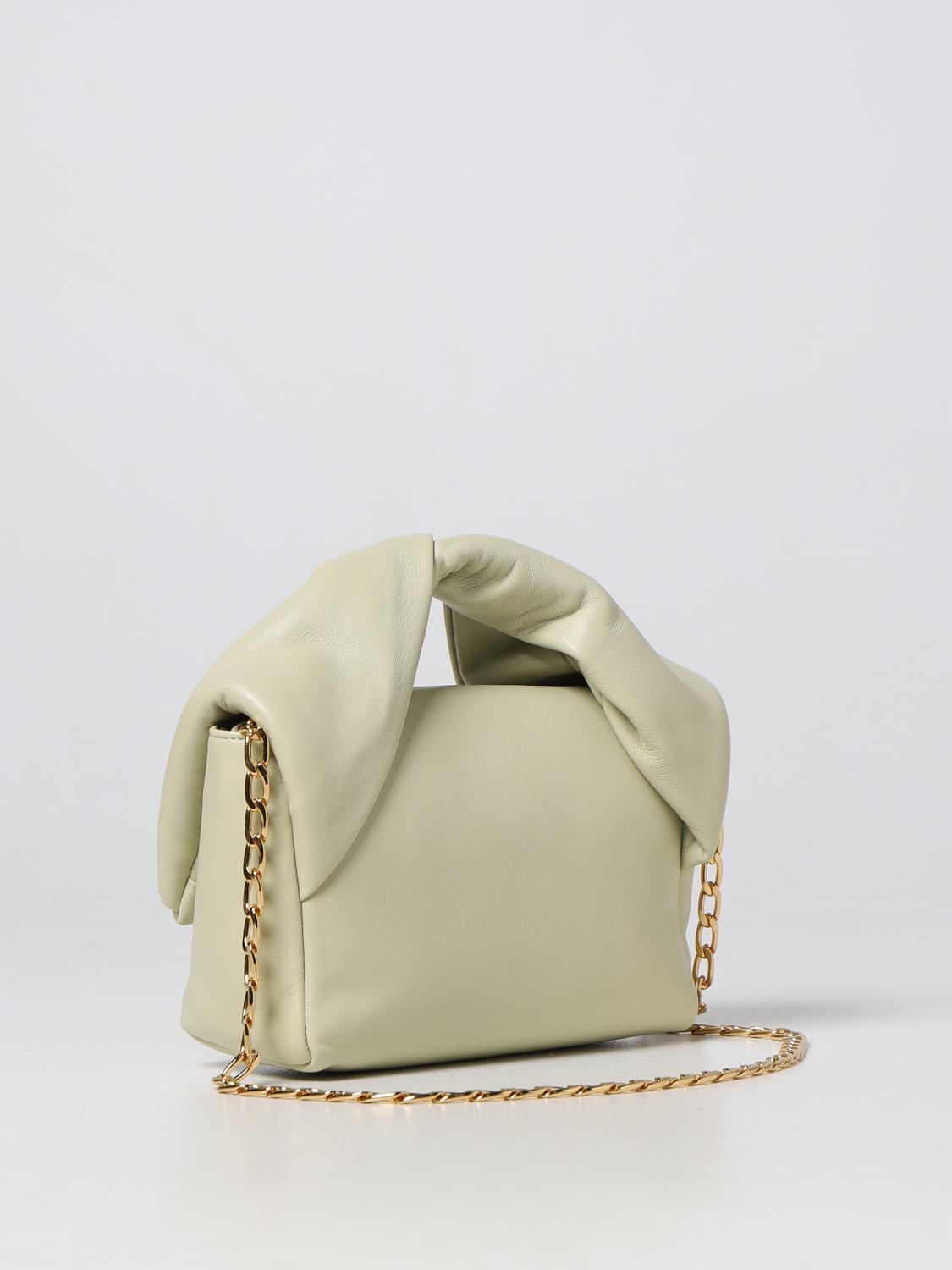 JW ANDERSON BORSA MINI: Borsa Twister JW Anderson in pelle, Crema - Img 2