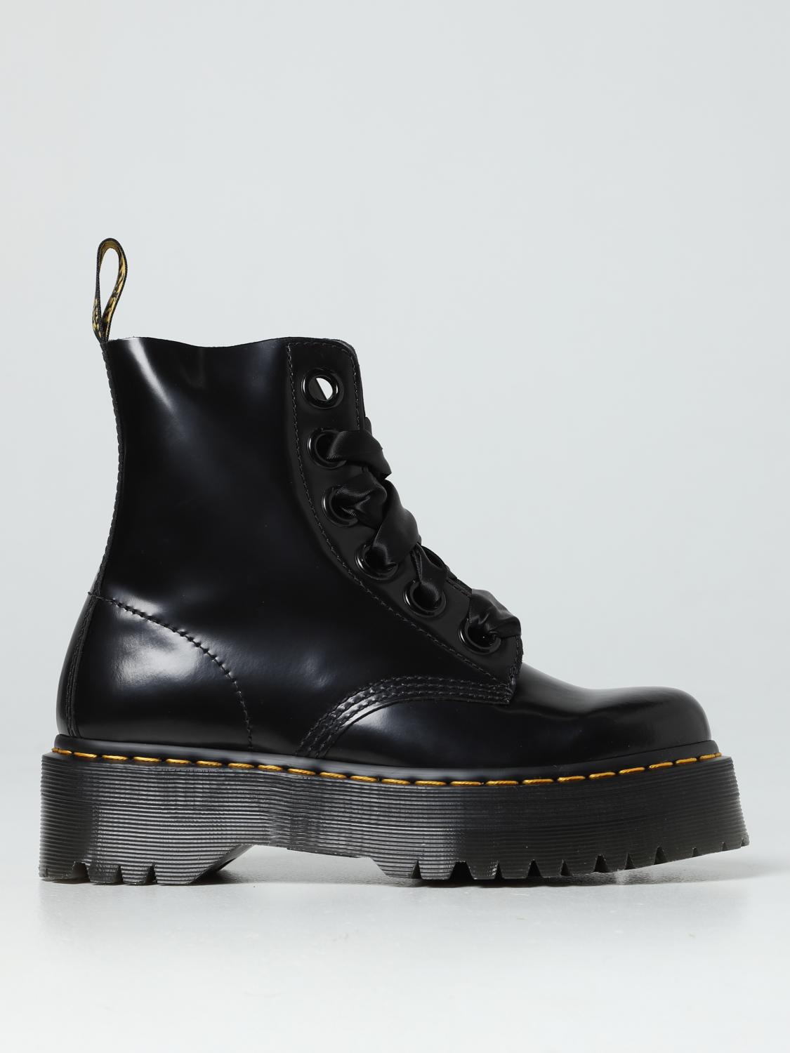 DR MARTENS Heeled booties women Black Dr Martens flat ankle boots 24861001 online at
