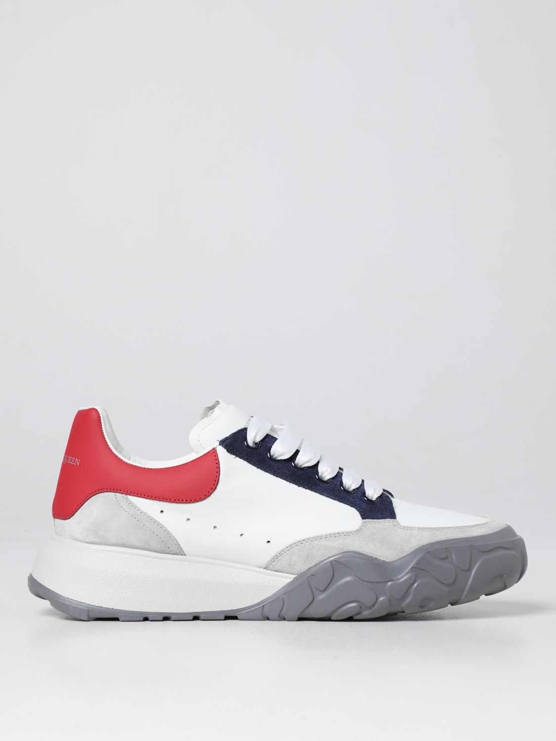 MCQUEEN: Trainer Court leather sneakers Multicolor McQueen