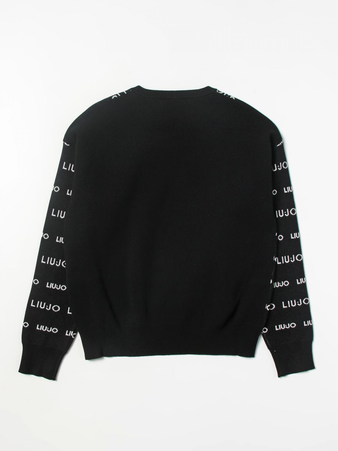 LIU JO PULLOVER: Liu Jo Mädchen Pullover, Schwarz - Img 2