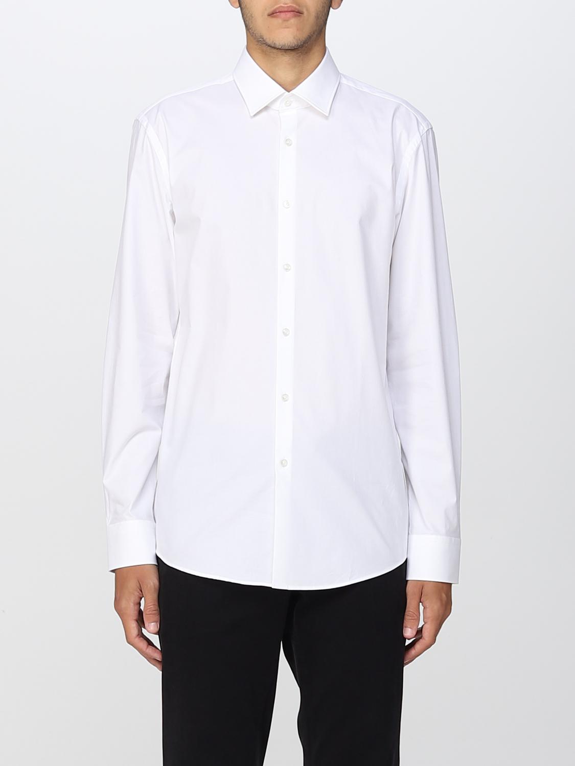 HUGO CAMICIA: Camicia classica Hugo in cotone lavorato, Bianco - Img 1