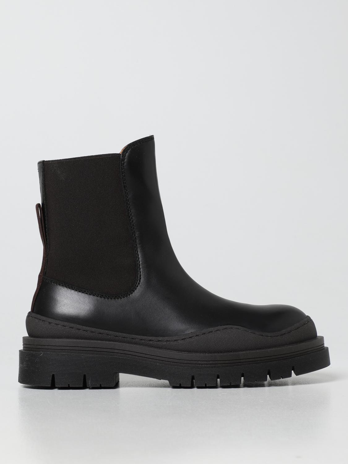 SEE BY CHLOÉ STIVALETTI: Stivaletto Alli See by Chloé in pelle, Nero - Img 1