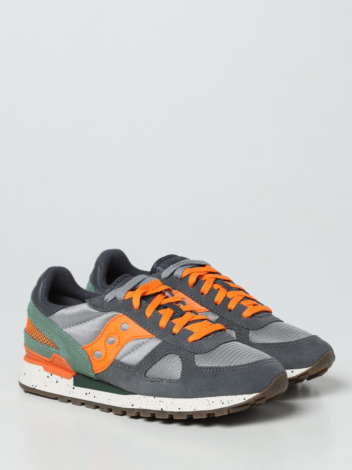 SAUCONY SNEAKERS: Sneakers Shadow Original Saucony in camoscio e mesh, Grigio - Img 2