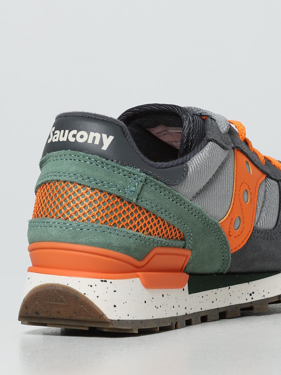 SAUCONY SNEAKERS: Sneakers Shadow Original Saucony in camoscio e mesh, Grigio - Img 3