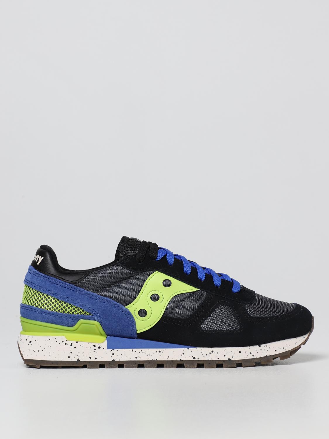 SAUCONY SNEAKERS: Sneakers Shadow Original Saucony in camoscio e mesh, Nero 1 - Img 1