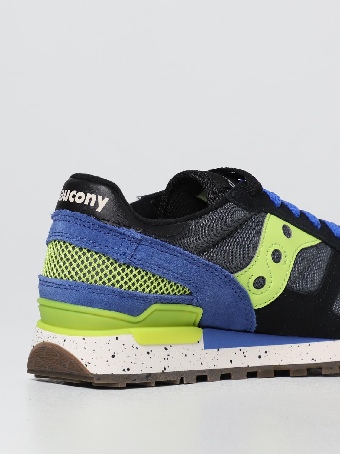 SAUCONY SNEAKERS: Sneakers Shadow Original Saucony in camoscio e mesh, Nero 1 - Img 3