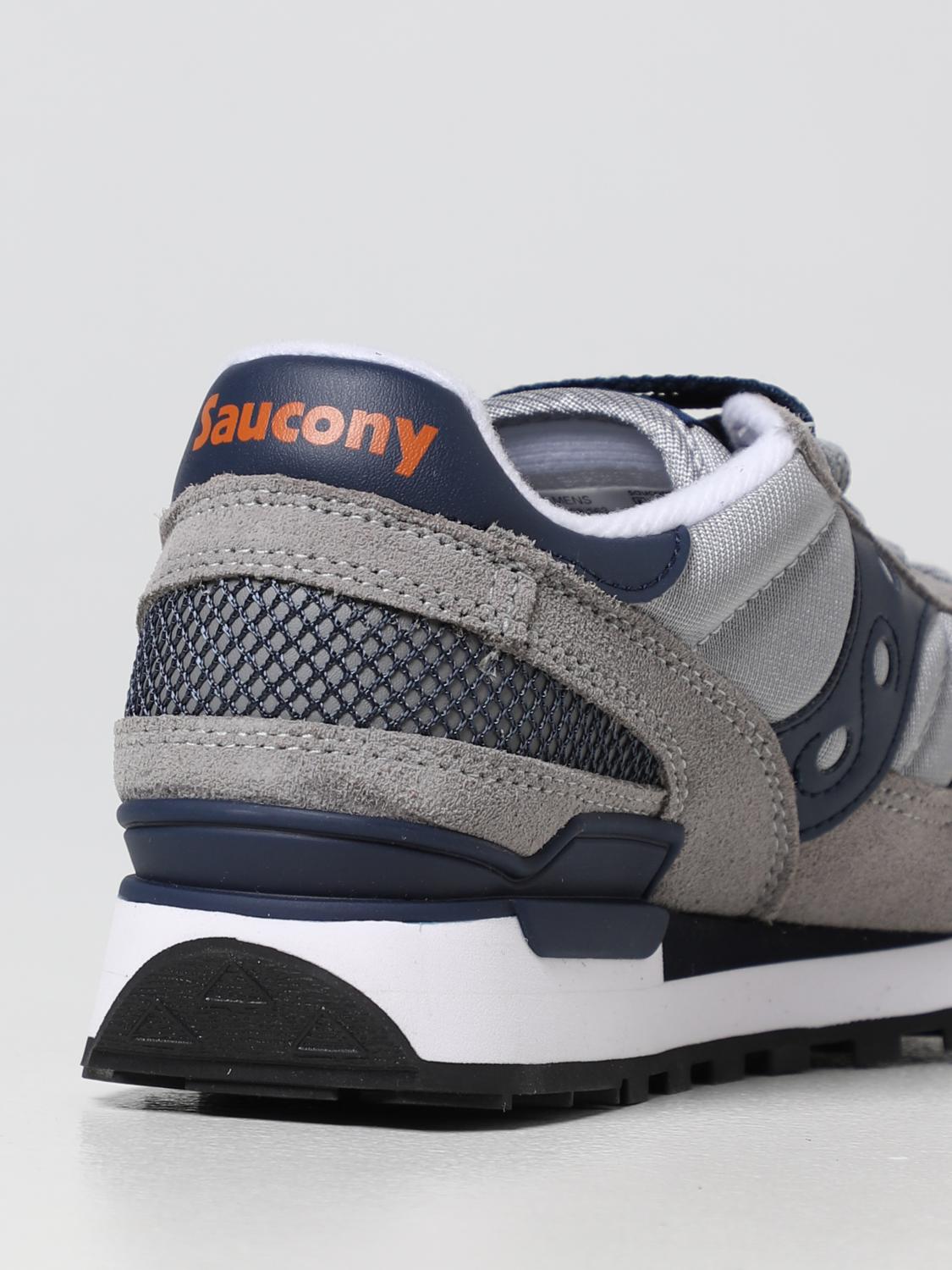 SAUCONY SNEAKERS: Sneakers Shadow Original Saucony in camoscio e mesh, Grigio 1 - Img 3