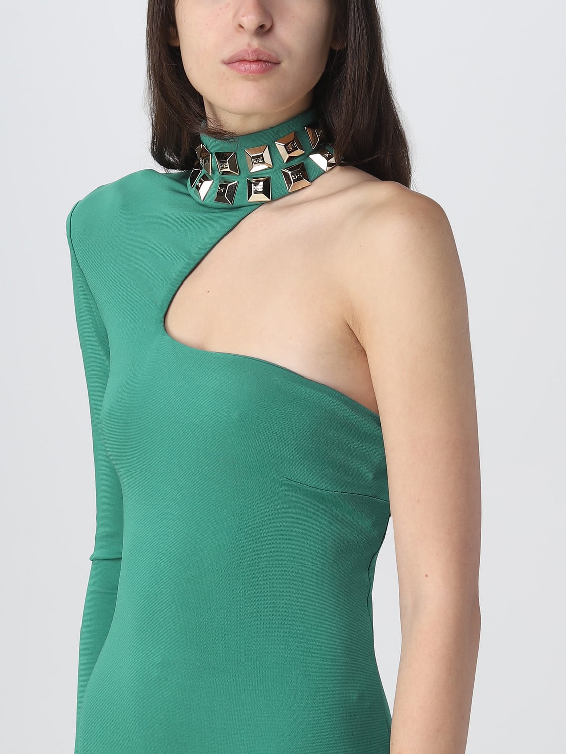 ELISABETTA FRANCHI VESTIDO: Vestido mujer Elisabetta Franchi, Esmeralda - Img 3