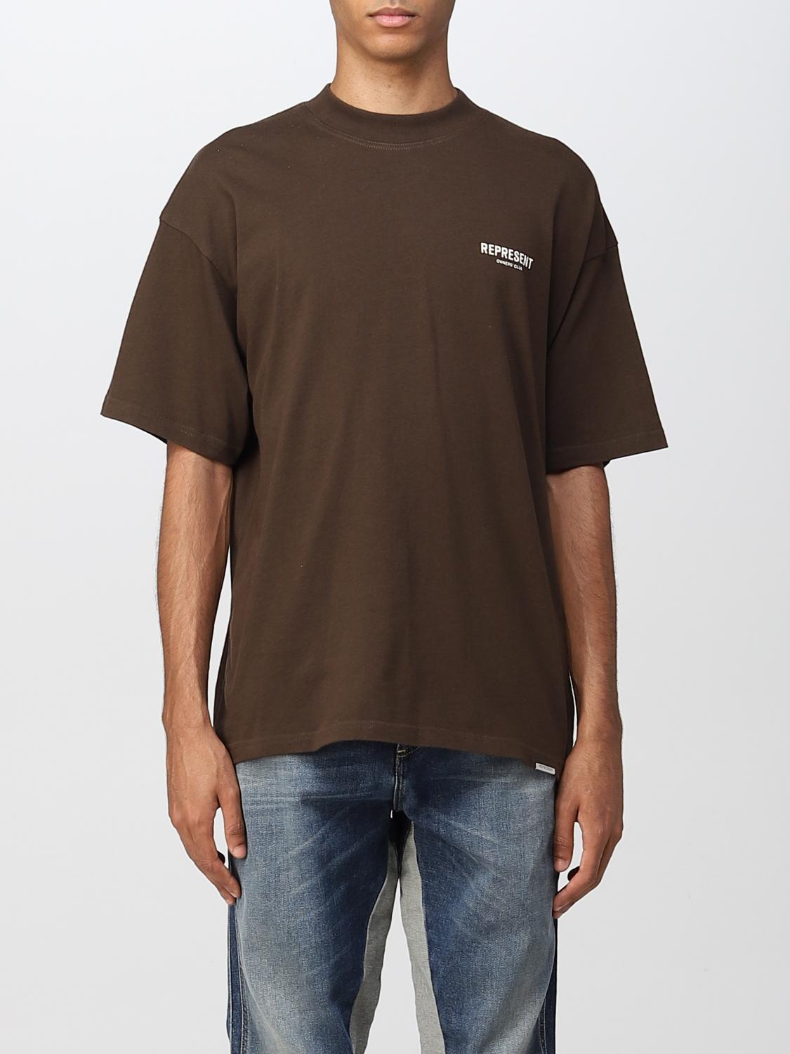 REPRESENT T-SHIRT: T-shirt men Represent, Brown - Img 1