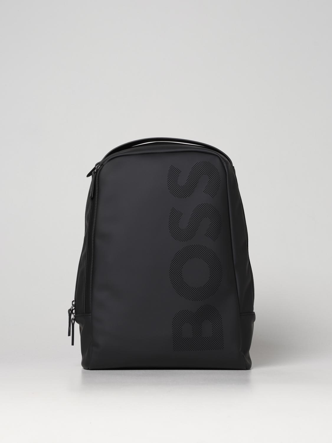 BOSS ZAINO: Zaino Boss in tessuto sintetico gommato, Nero - Img 1