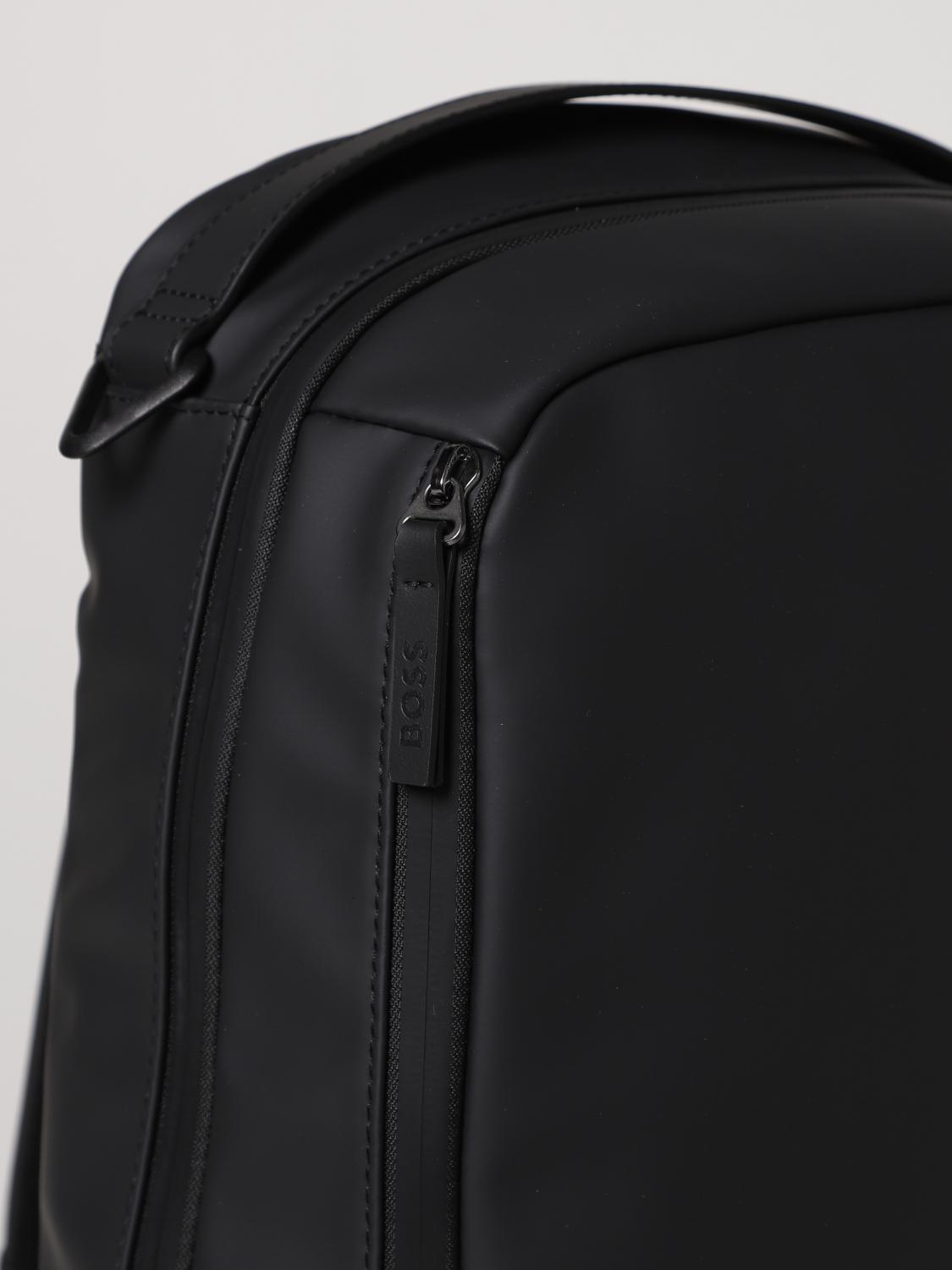 BOSS ZAINO: Zaino Boss in tessuto sintetico gommato, Nero - Img 3