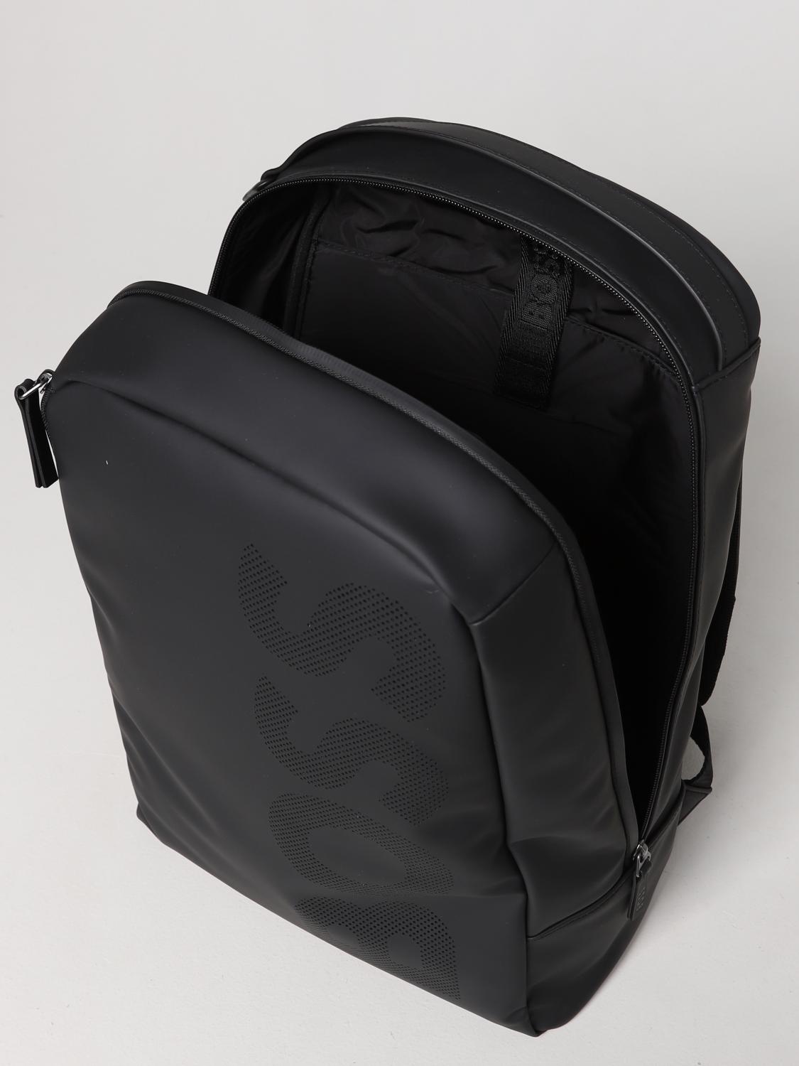 BOSS ZAINO: Zaino Boss in tessuto sintetico gommato, Nero - Img 4