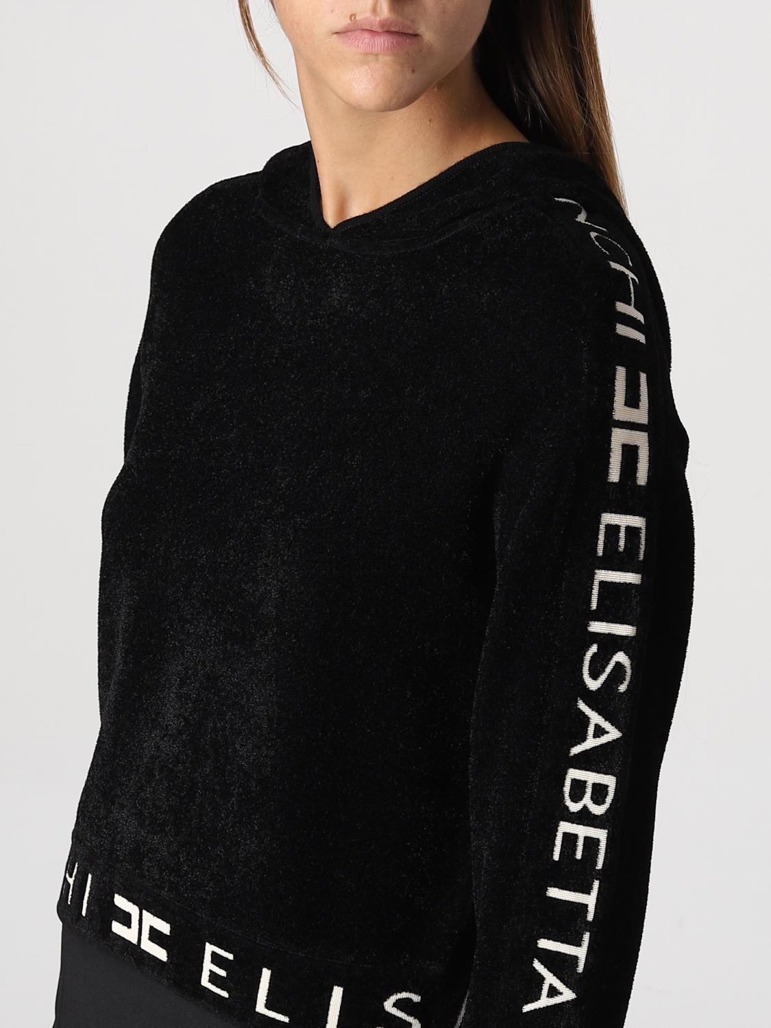 ELISABETTA FRANCHI FELPA: Felpa Elisabetta Franchi in ciniglia, Nero - Img 3