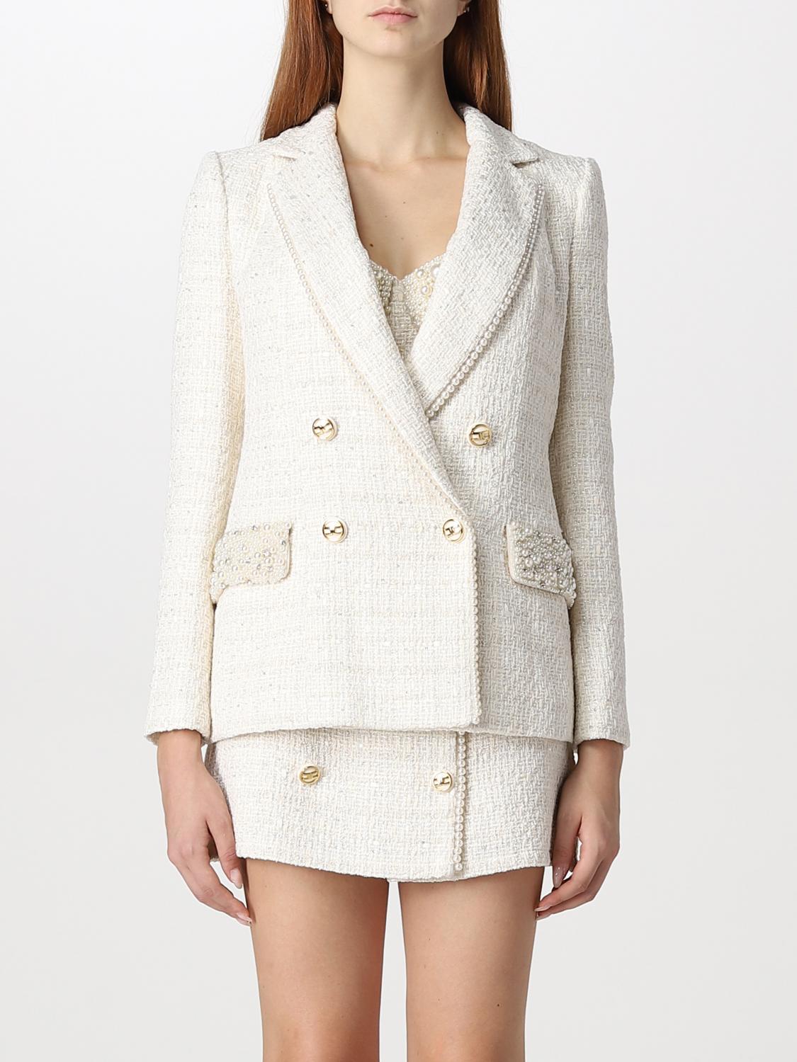 ELISABETTA FRANCHI: Jacket women - Butter | Elisabetta