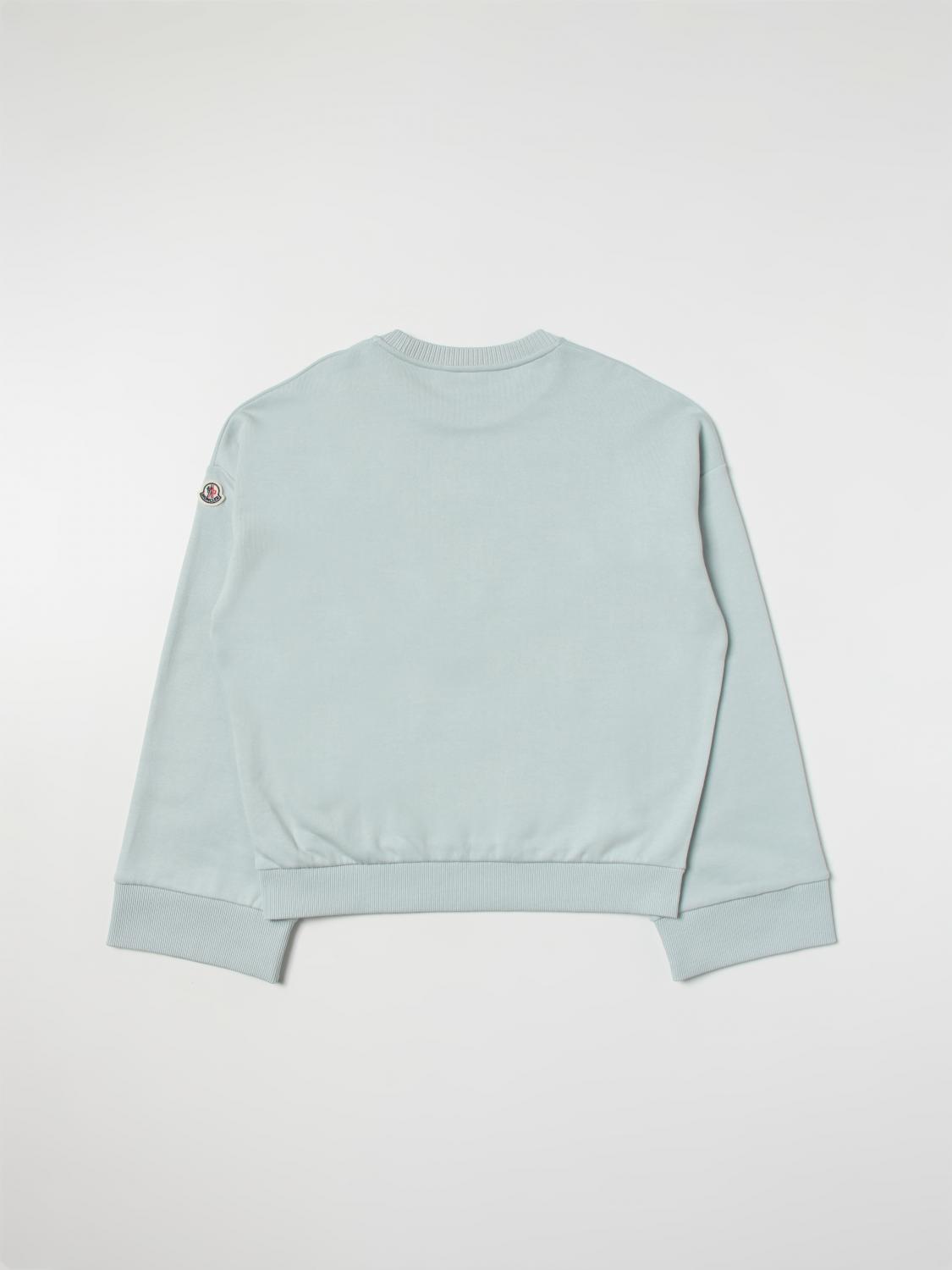 MONCLER PULL: Sweat-shirt avec logo Moncler, Bleu Azur - Img 2