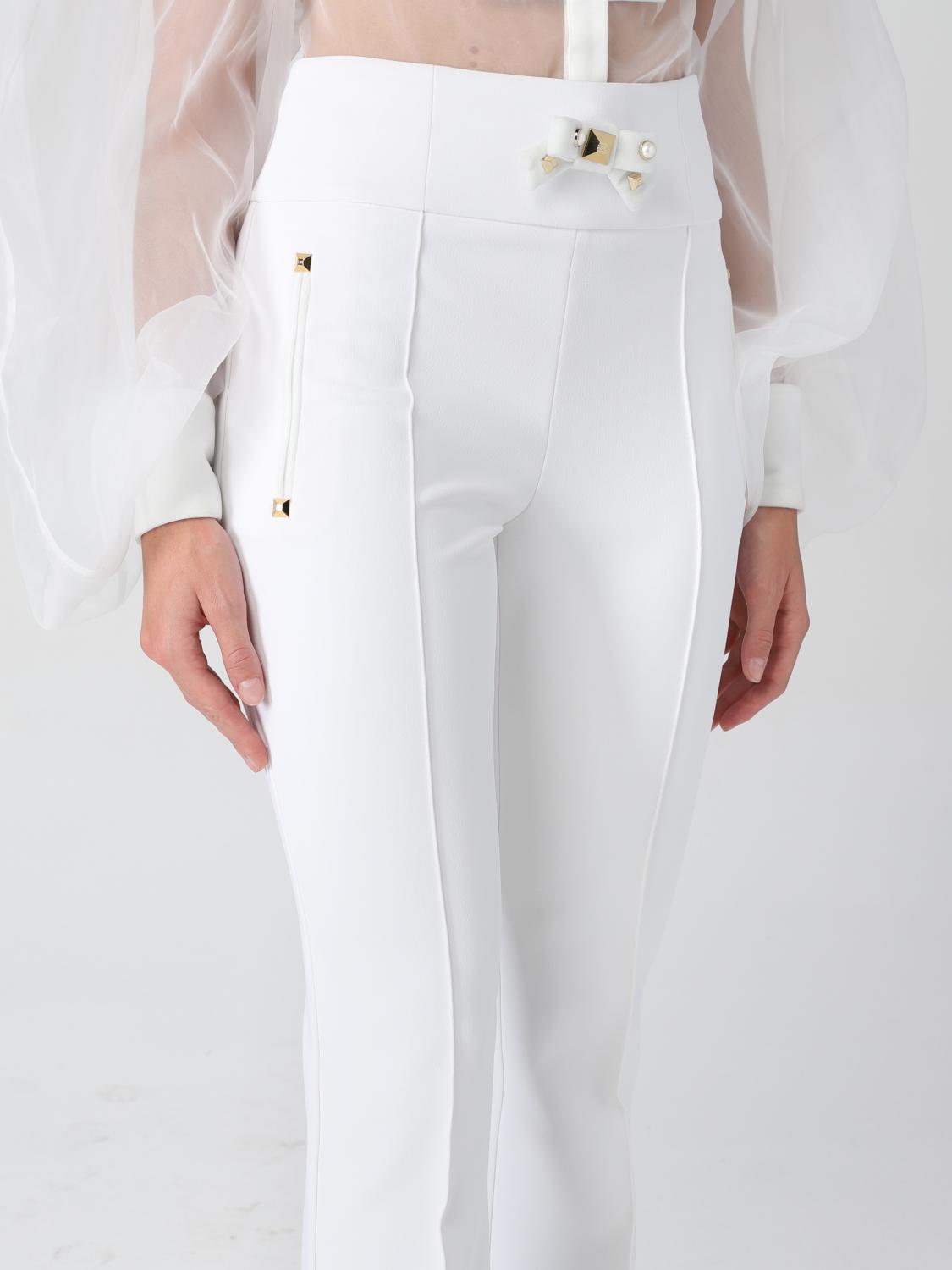 パンツ ELISABETTA FRANCHI Woman Pants White PA028 193 ELISABETTA FRANCHI: Pants women - White | Elisabetta Franchi