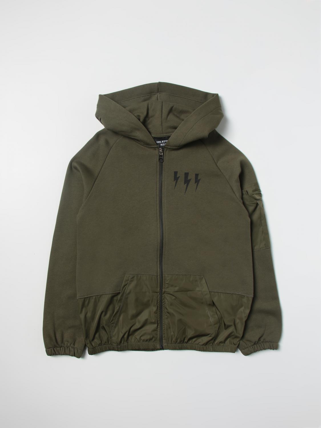 NEIL BARRETT KIDS JERSEY: Jersey niños Neil Barrett, Militar - Img 1