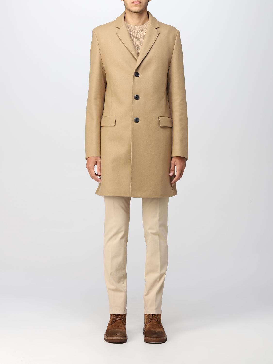 Manteau Hugo Boss Stratus3 En Laine Gris - Coupe Classique Trois Boutons - Homme