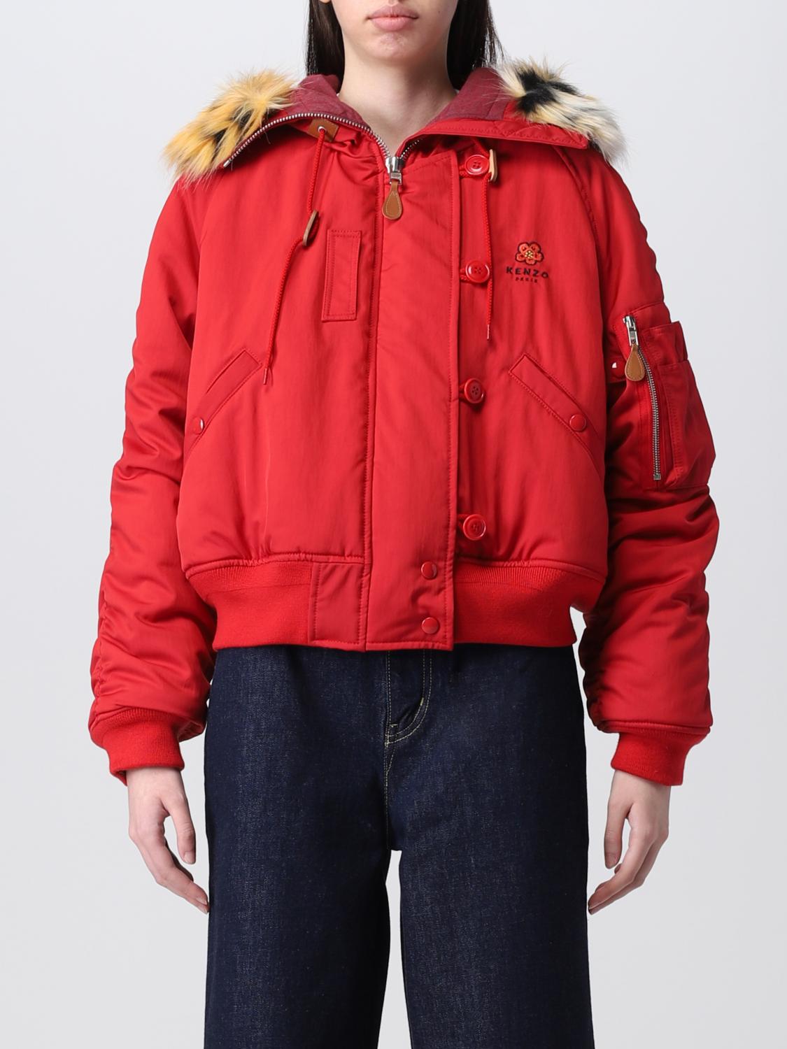 KENZO Jacket women Red Kenzo jacket FC62OU1029OC online at GIGLIO.COM