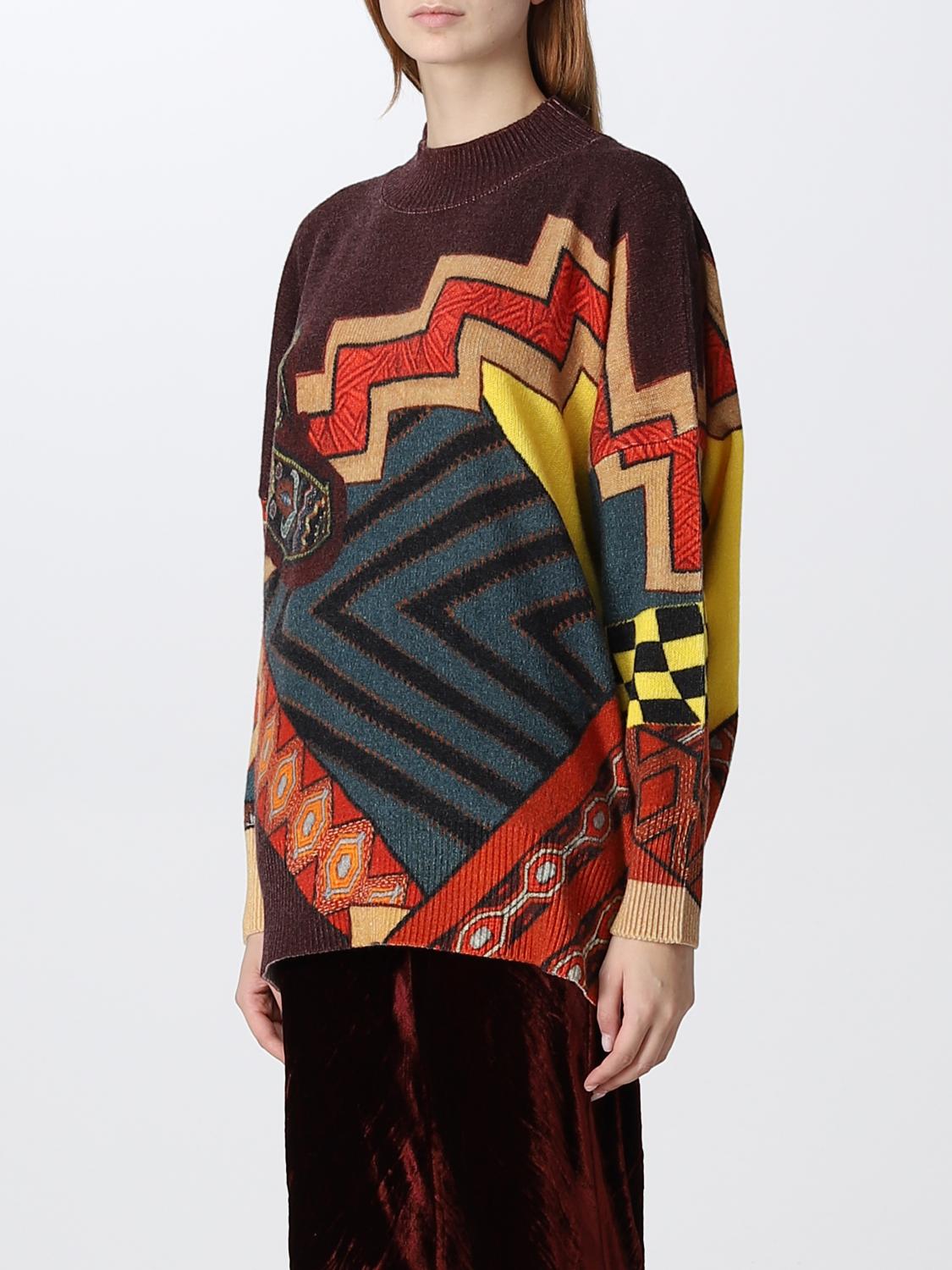 ETRO: wool sweater with geometric and Paisley pattern - Multicolor