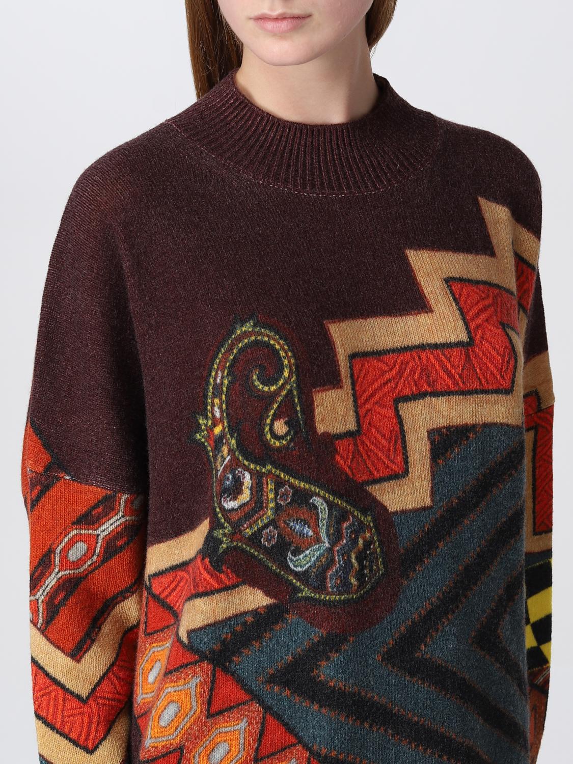 ETRO: wool sweater with geometric and Paisley pattern - Multicolor