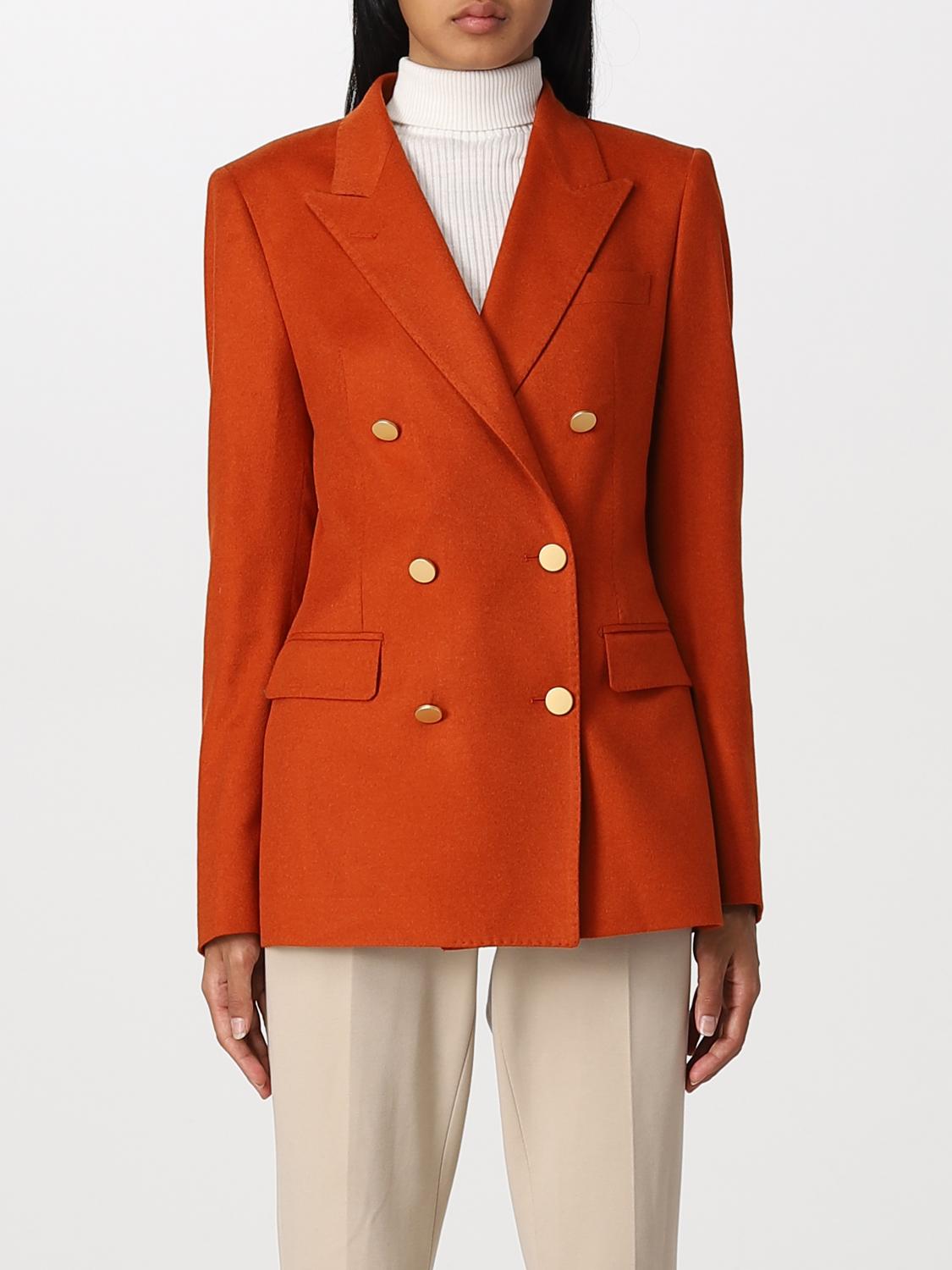 ジャケット TAGLIATORE SS25 WOMAN JACKET (J PARIGI10B 340159 ER898) TAGLIATORE: Jacket women - Orange | Tagliatore blazer J