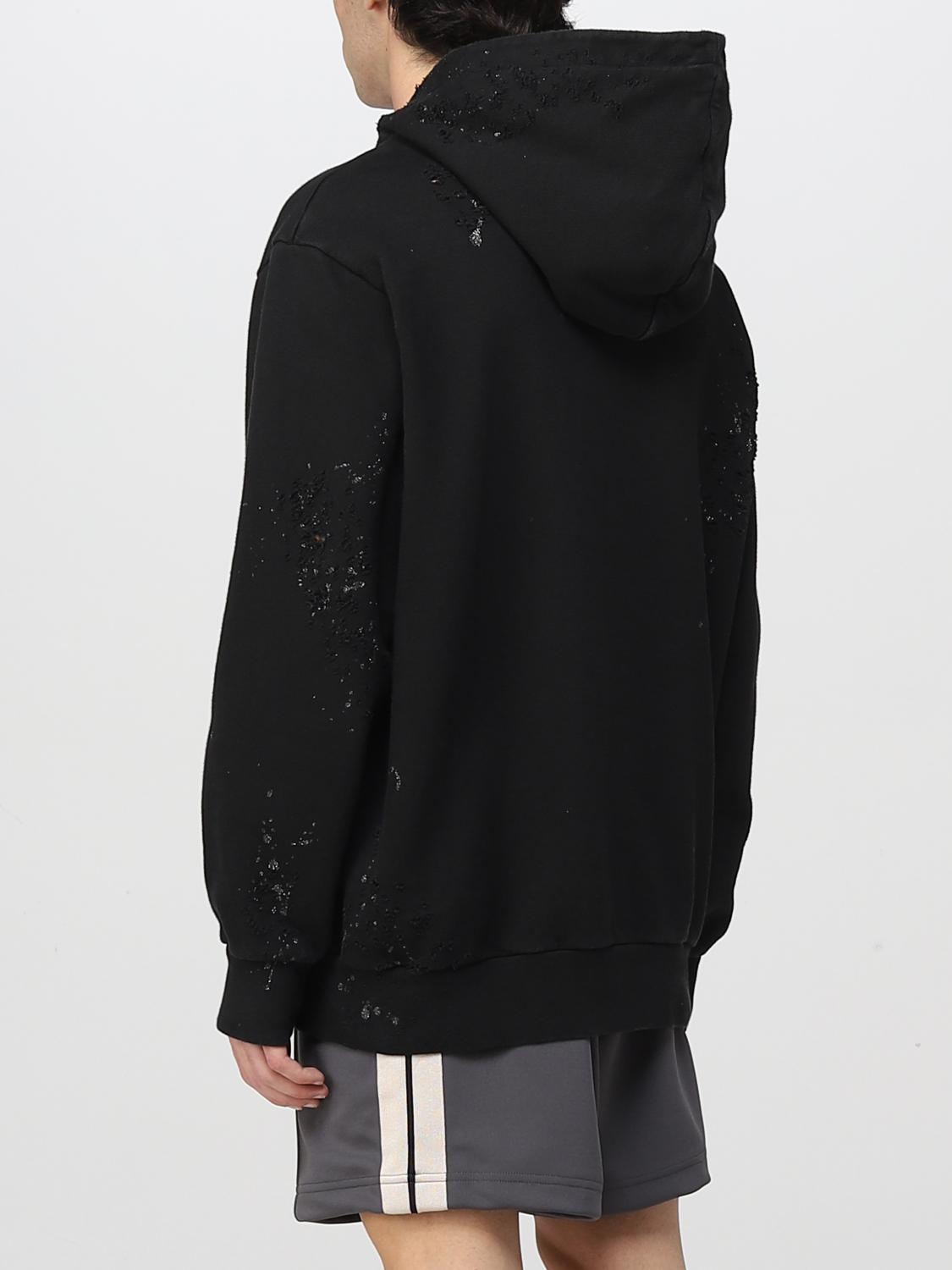 PALM ANGELS FELPA: Felpa over con cappuccio Palm Angels, Nero - Img 3