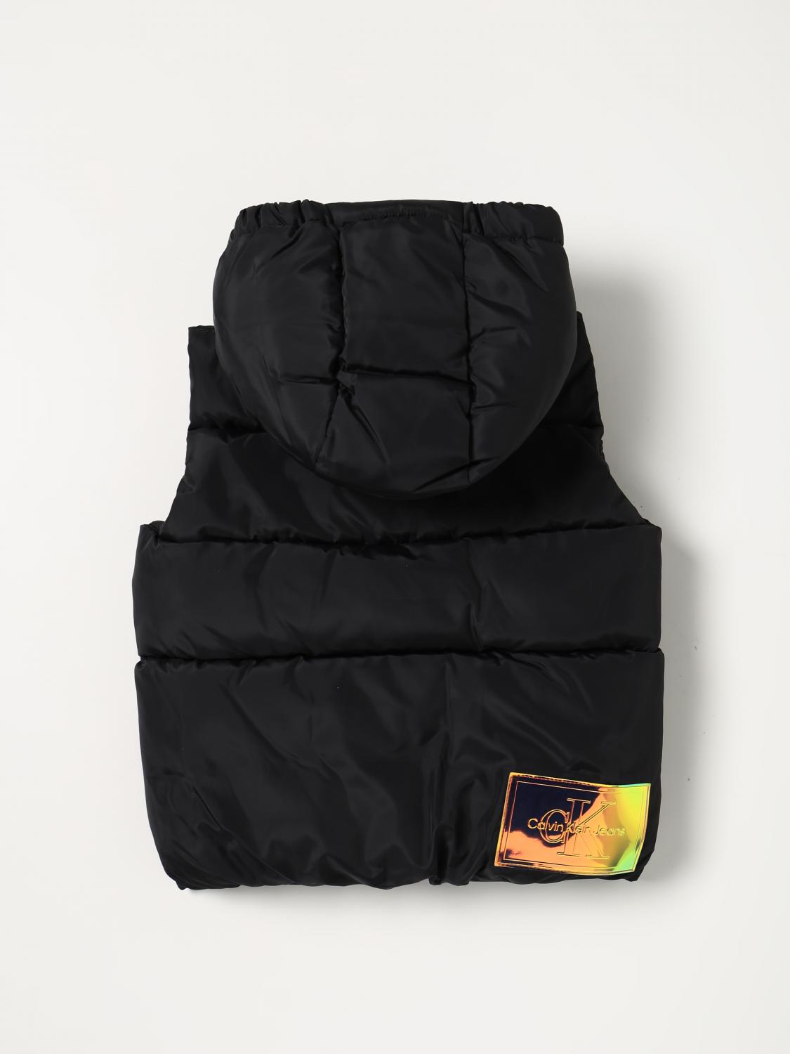 CALVIN KLEIN CHALECO: Abrigo niños Calvin Klein, Negro - Img 2