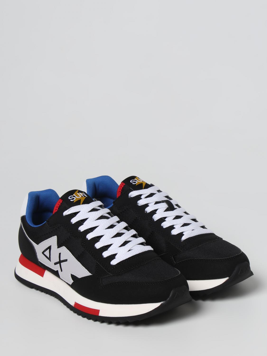 SUN68 SNEAKERS: Sneakers Niki Solid Sun 68 in pelle sintetica e nylon, Nero - Img 2