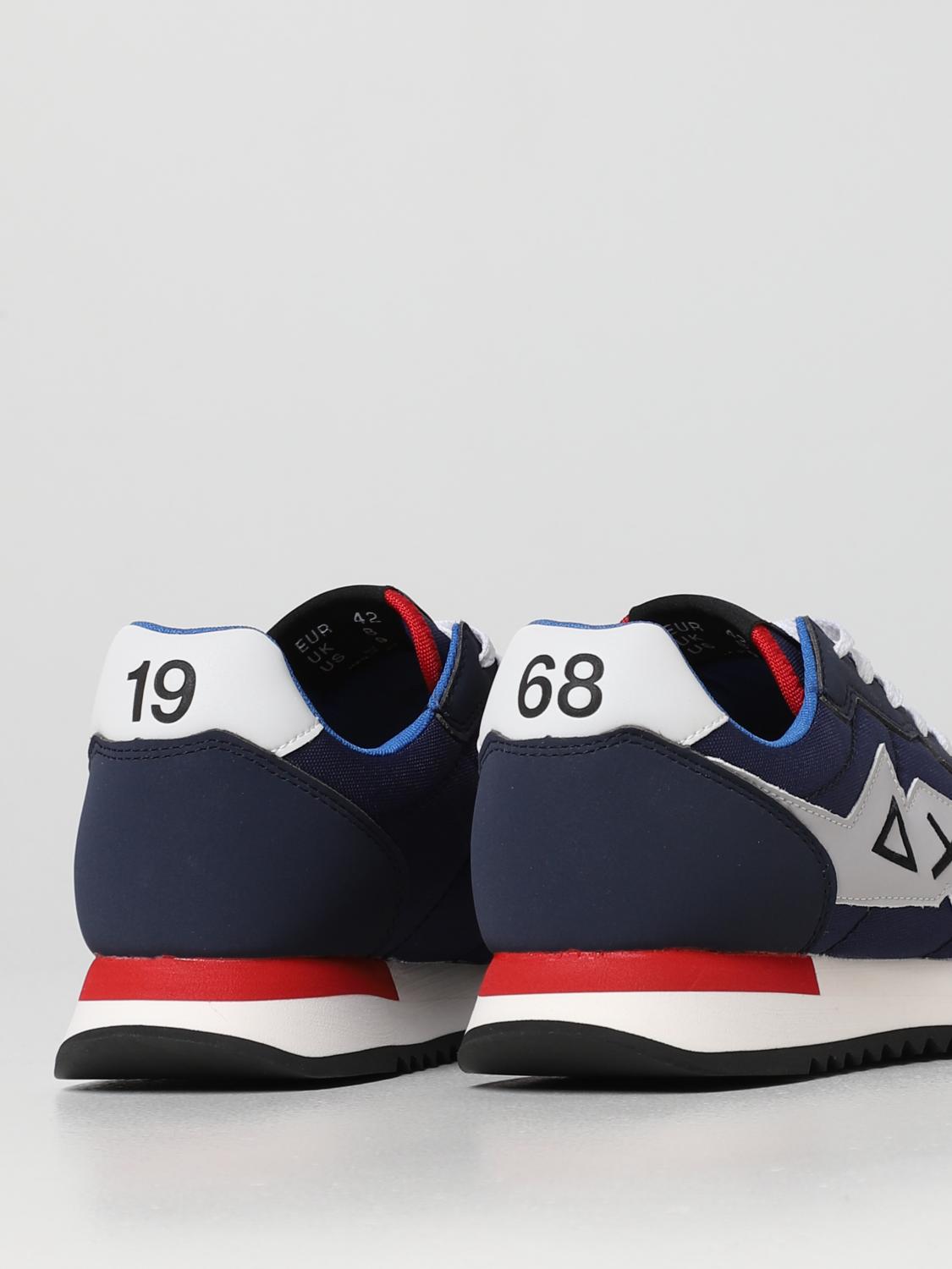 SUN68 SNEAKERS: Sneakers Niki Solid Sun 68 in pelle sintetica e nylon, Nero - Img 3