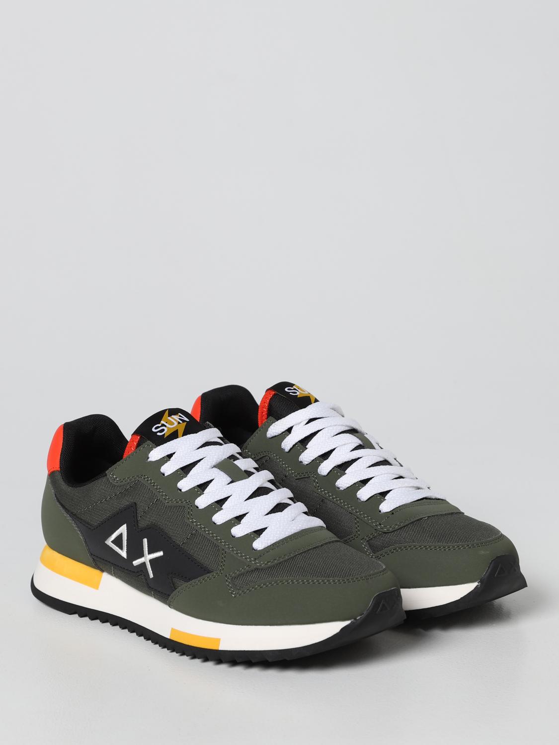 SUN68 SNEAKERS: Sneakers Niki Solid Sun 68 in pelle sintetica e nylon, Militare - Img 2