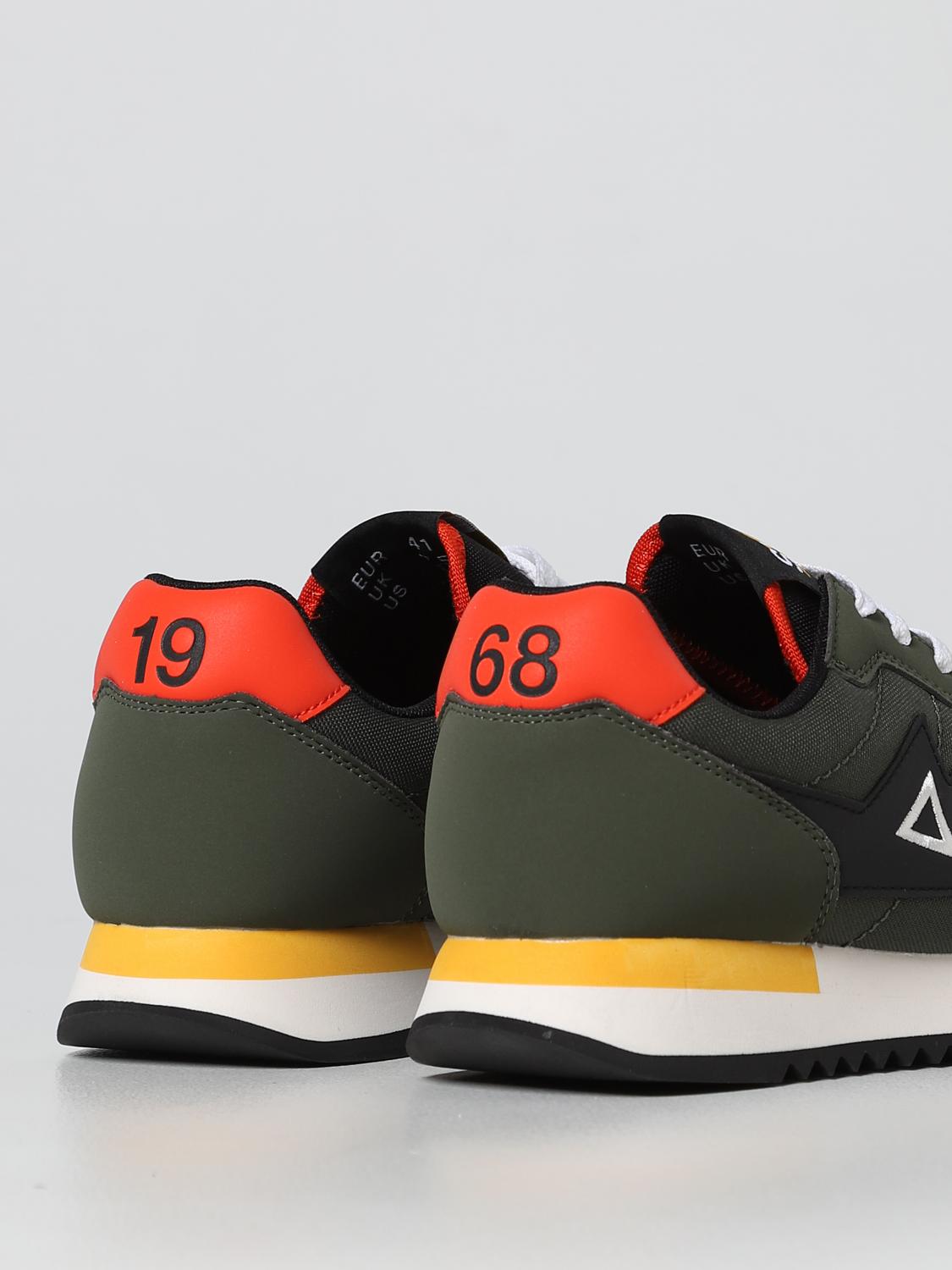 SUN68 SNEAKERS: Sneakers Niki Solid Sun 68 in pelle sintetica e nylon, Militare - Img 3