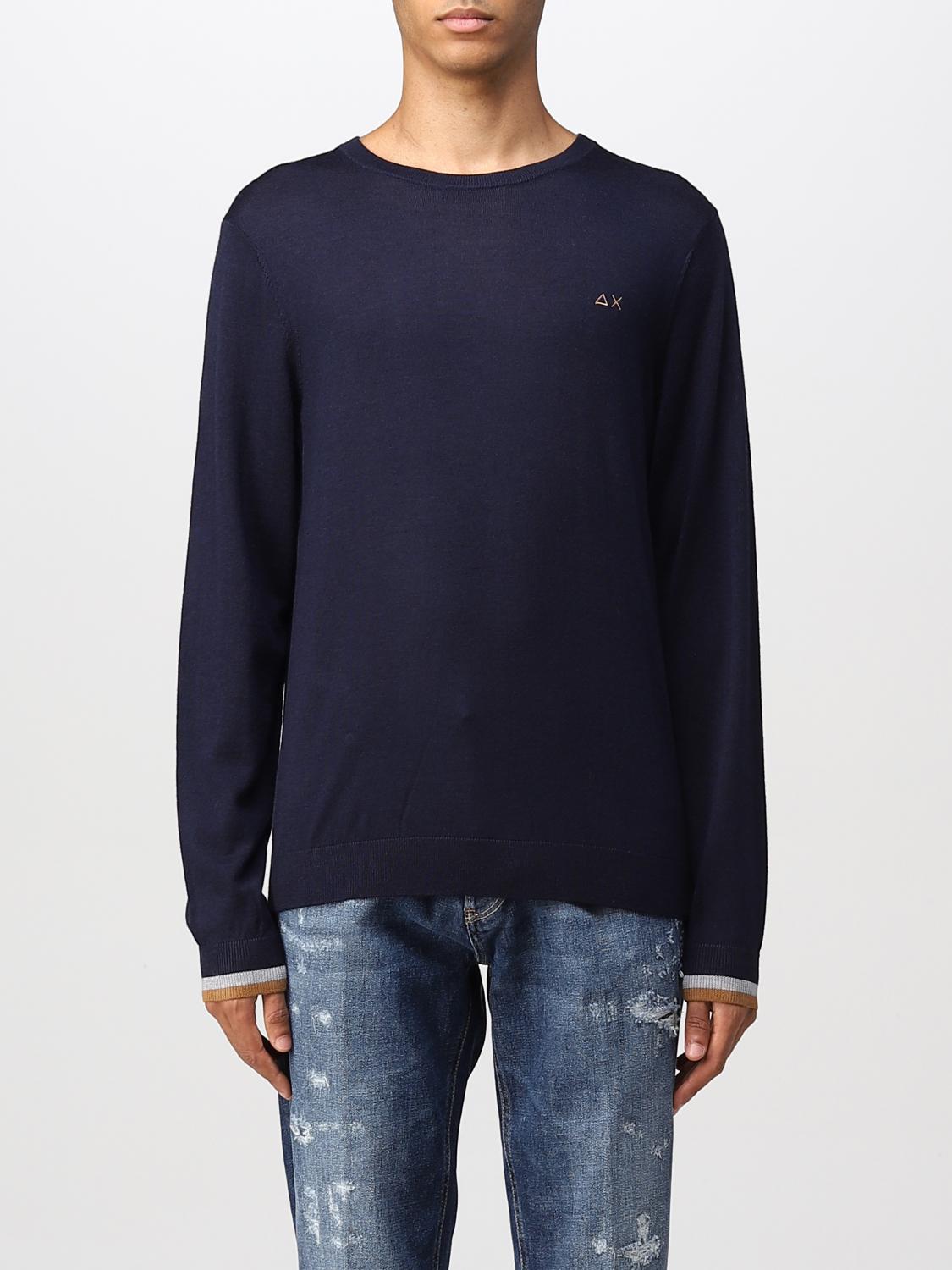 SUN68 SWEATER: Sweater men Sun 68, Blue - Img 1