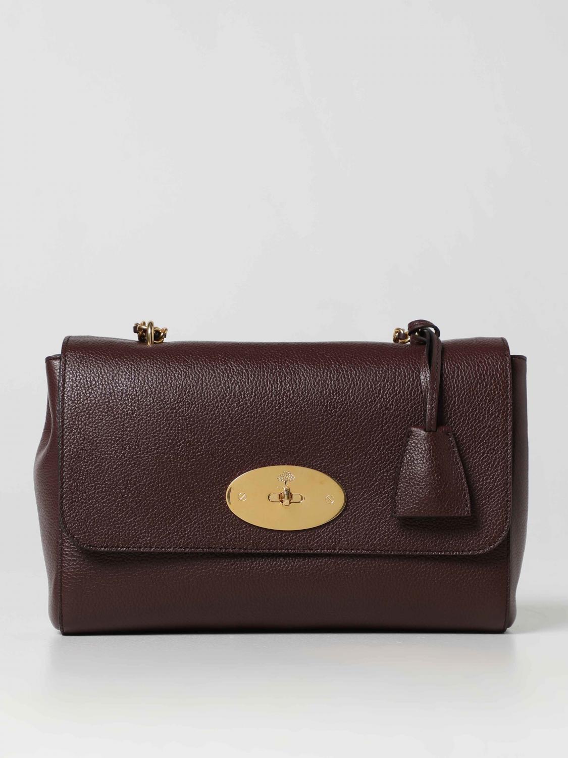 MULBERRY BORSA A SPALLA: Borsa Lily Mulberry in pelle a micro grana, Rosso - Img 1