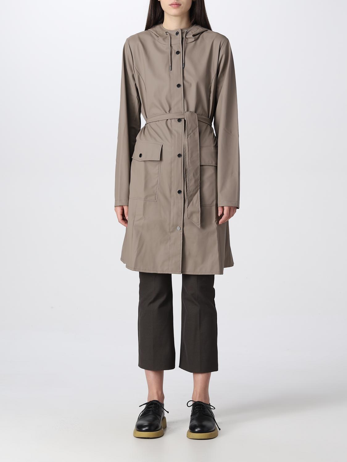 RAINS: Coat women - Mouse Grey | Rains trench coat CURVEJACKET18130 ...